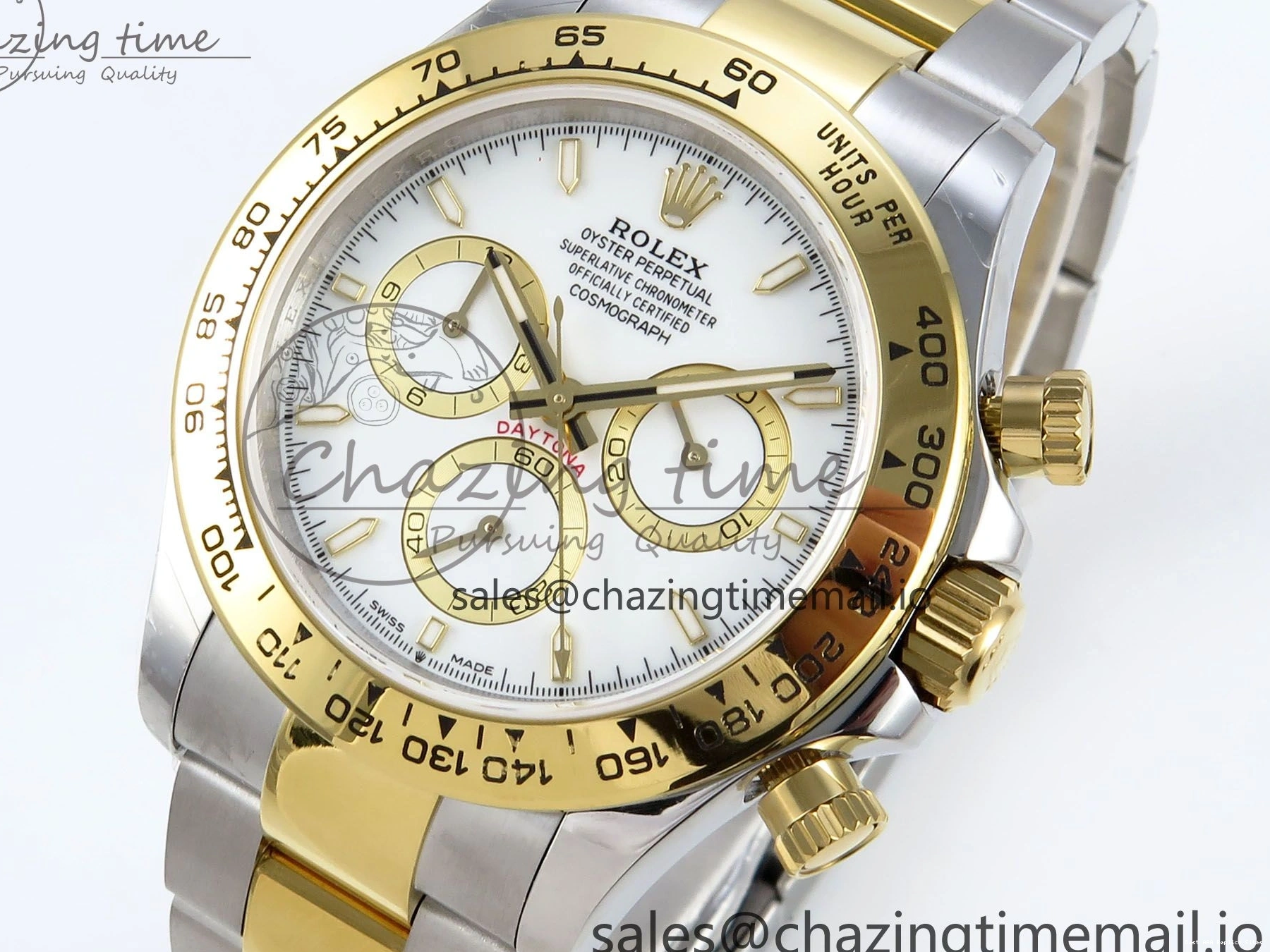 Good Copy Rolex Watches Best on Edition QF 721 V 1:1 Daytona AllSeason SH4131 YG SS Braclet White Dial 126503 1222